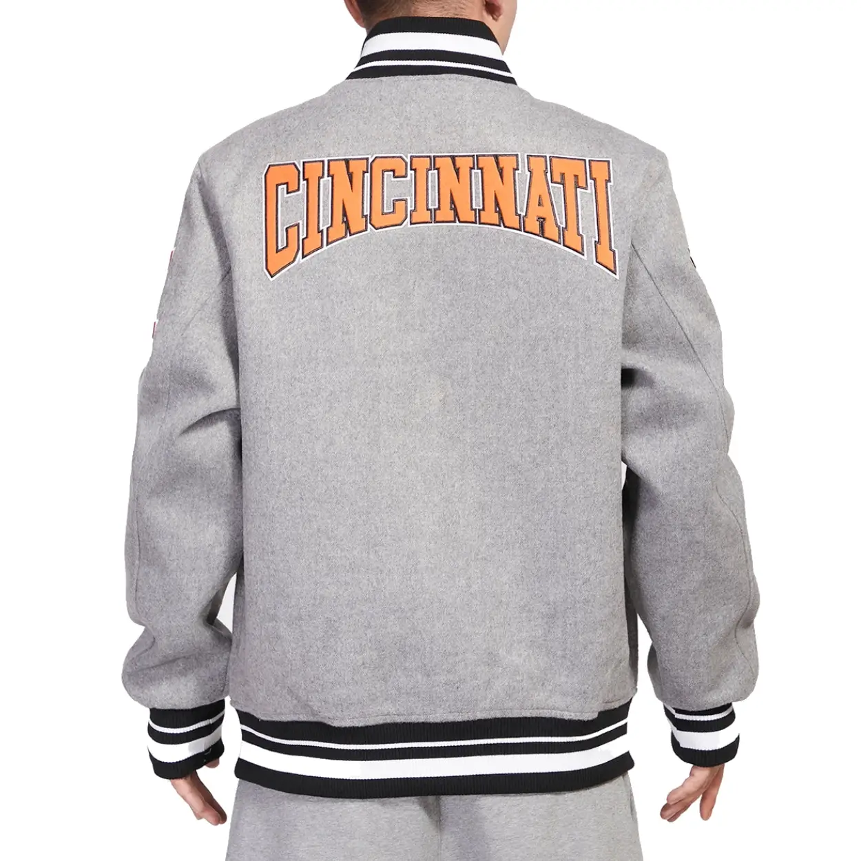 Cincinnati Bengals Crest Emblem Wool Varsity Jacket - Image 2