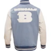Cincinnati Bengals Blues Denim & Leather Varsity Jacket - Image 2