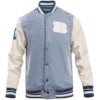 Cincinnati Bengals Blues Denim & Leather Varsity Jacket