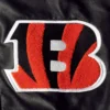 Cincinnati Bengals G-III Sports by Carl Banks Black Stiff Pleather Varsity Jacket - Image 4