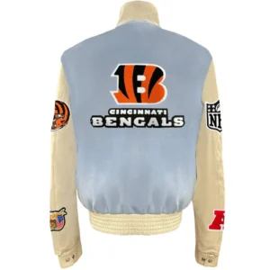 Alternative view of Cincinnati Bengals Baby Blue Wool & Leather Varsity Jacket