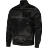 Cincinnati Bengals Joe Triple Black Burrow Black Satin Varsity Jacket