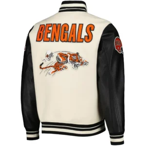 Alternative view of Cincinnati Bengals Retro Classic Wool & Leather Varsity Jacket