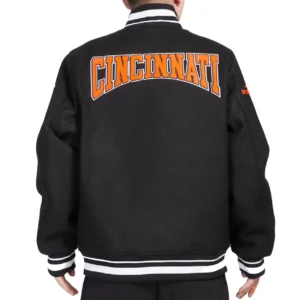 Alternative view of Cincinnati Bengals Script Tail Rib Knitted Wool Varsity Jacket