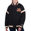 Cincinnati Bengals Starter Black Tournament Full-Snap Satin Varsity Jacket