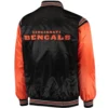Cincinnati Bengals Starter The Enforcer Satin Full-Snap Varsity Jacket - Image 2