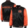 Cincinnati Bengals Starter The Enforcer Satin Full-Snap Varsity Jacket - Image 3