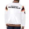 Cincinnati Bengals Starter Full-Snap Satin Varsity White Jacket - Image 2
