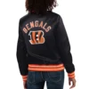Cincinnati Bengals Starter Satin Full-Snap Navy Varsity Jacket - Image 2