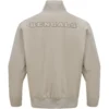 Cincinnati Bengals Starter Neutral Vintage Satin Varsity Zipper Jacket - Image 2
