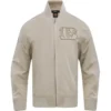 Cincinnati Bengals Starter Neutral Vintage Satin Varsity Zipper Jacket