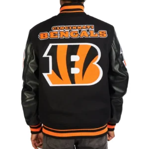 Alternative view of Cincinnati Bengals Mashup pro Standard Black Varsity Jacket