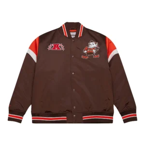 Cooperstown Heavyweight Cleveland Browns Brown Varsity Jacket