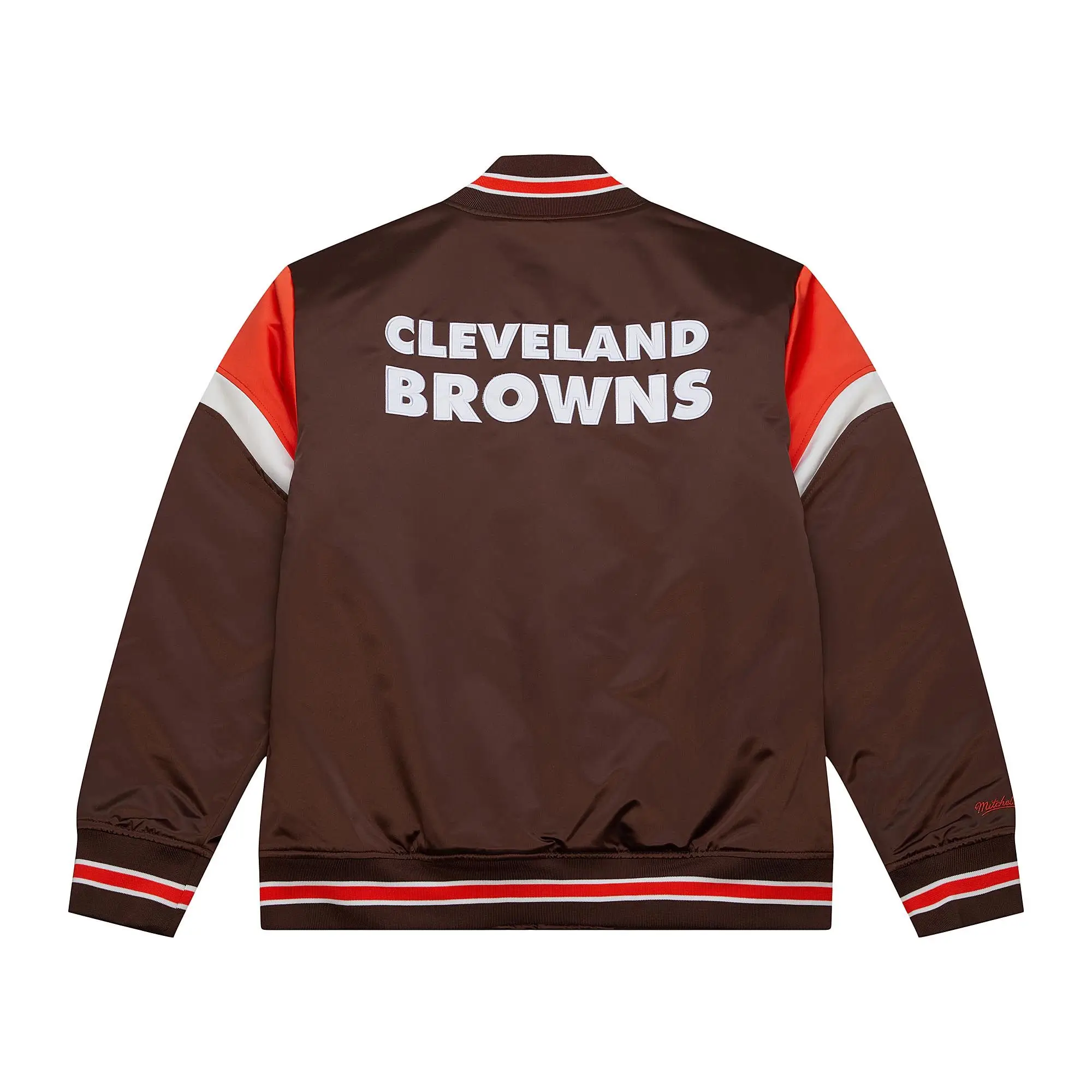 Cooperstown Heavyweight Cleveland Browns Brown Varsity Jacket - Image 2