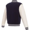 Tennessee Titans Classic Rib Two Tone Wool & Leather Varsity Jacket - Image 2