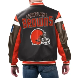 Alternative view of Cleveland Browns G-III Sports by Carl Banks Full-Zip Leather Jacket