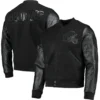 Cleveland Browns Triple Black Pro Standard Wool & Leather Varsity Jacket - Image 3
