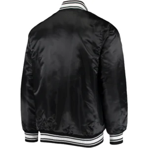 Alternative view of Cleveland Browns Starter Locker Room Full-Snap Satin Varsity Black Jacket