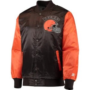 Cleveland Browns Starter Locker Room Throwback Satin Varsity Jacket