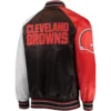 Cleveland Browns Starter The Reliever Full-Snap Satin Varsity Jacket - Image 2