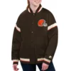 Cleveland Browns Starter Tournament Full-Snap Satin Varsity Jacket