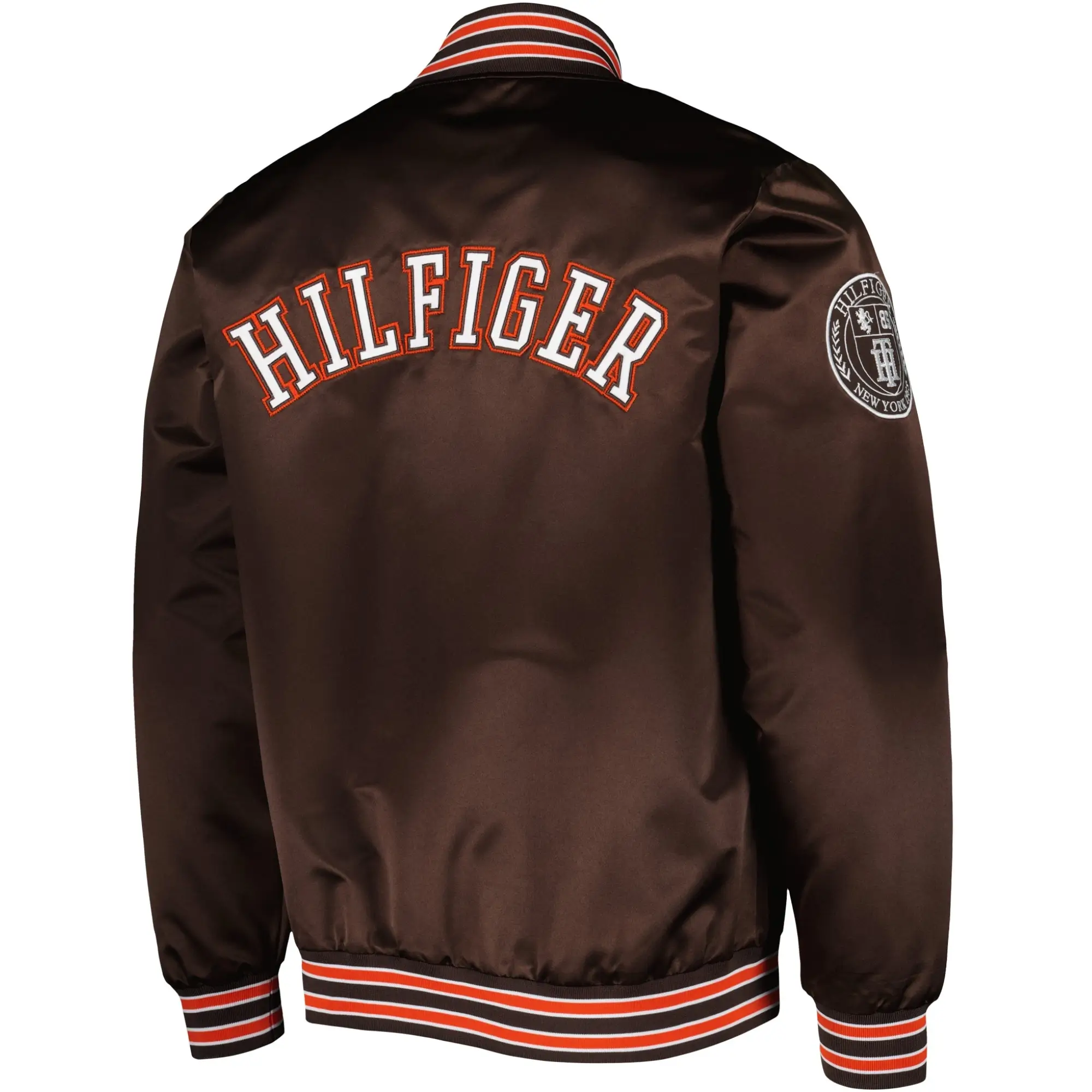 Cleveland Browns Elliot Full-Snap Satin Varsity Jacket - Image 2