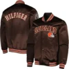 Cleveland Browns Elliot Full-Snap Satin Varsity Jacket - Image 3