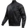 Cleveland Browns Triple Black Satin Full-Snap Varsity Jacket