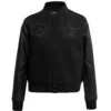 Dallas Cowboys Triple Black Wool & Leather Varsity Jacket