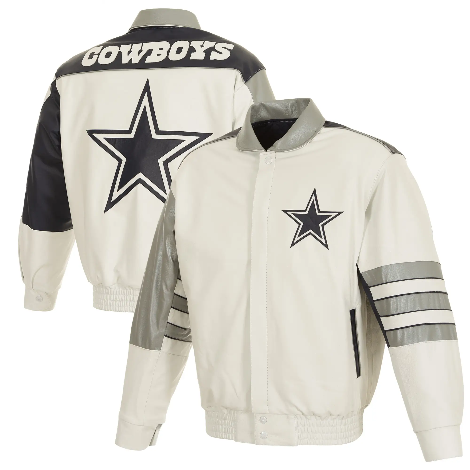Dallas Cowboys Full Leather 2.0 Bomber Varsity Leather Jacket - Image 3