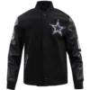 Dallas Cowboys Classic Rib Wool & Leather Varsity Jacket