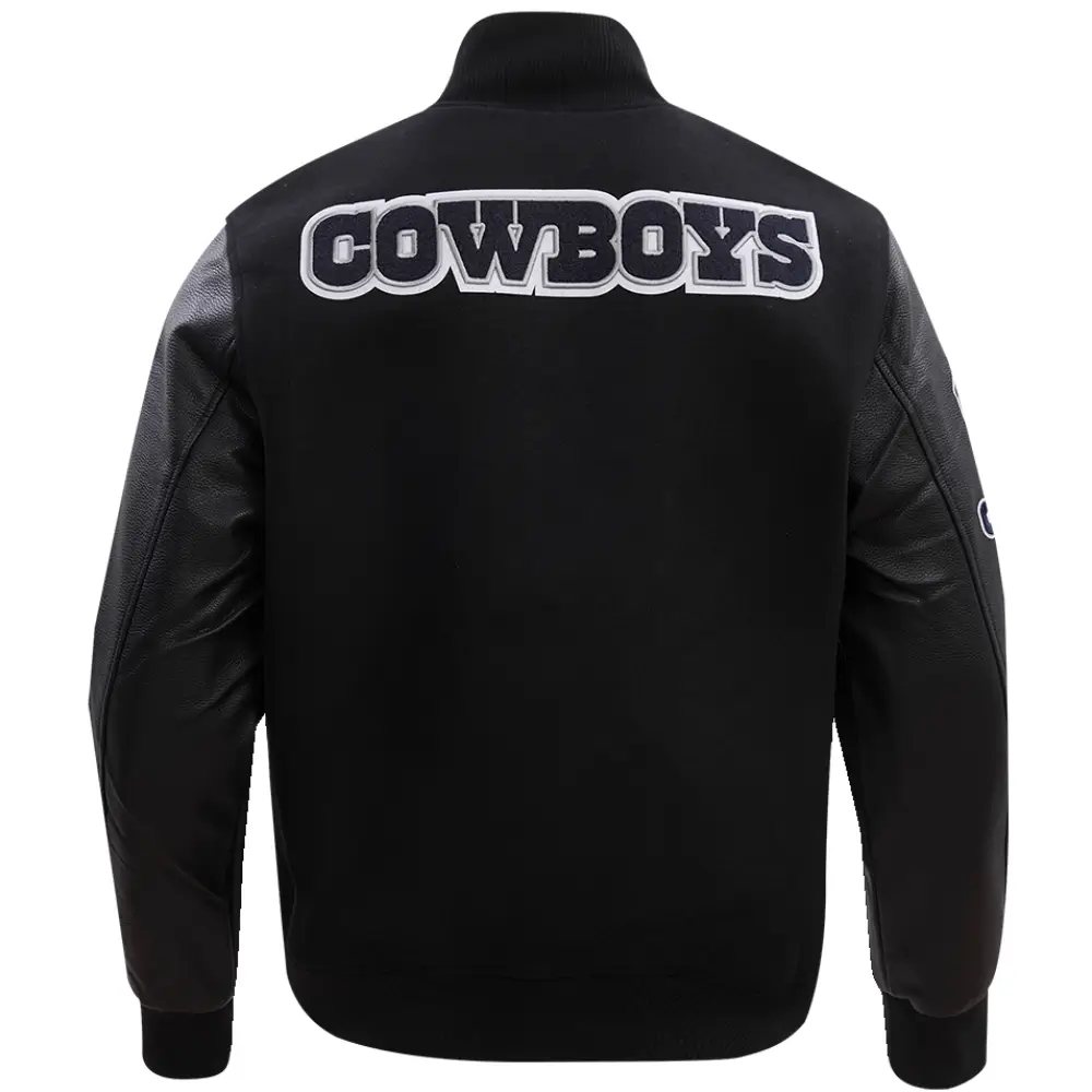 Dallas Cowboys Classic Rib Wool & Leather Varsity Jacket - Image 2