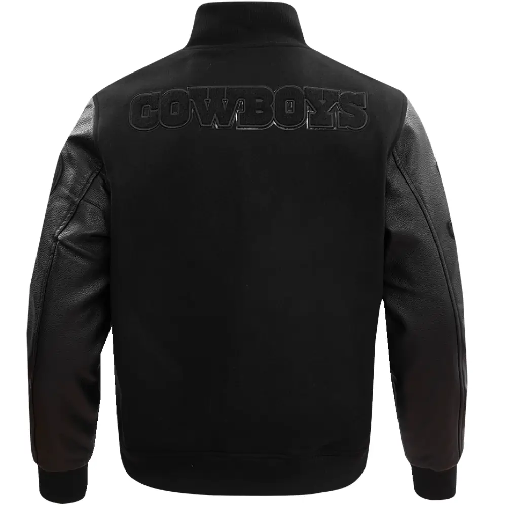 Dallas Cowboys Domestic Triple Black Varsity Jacket - Image 2