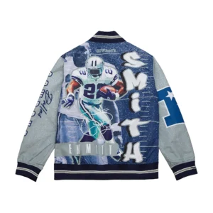 Alternative view of Dallas Cowboys Team Legacy Emmitt Smith Player Burst Warm Up Jacket