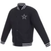 Dallas Cowboys Full Wool One Color Varsity Navy Jacket