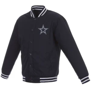 Dallas Cowboys Full Wool One Color Varsity Navy Jacket