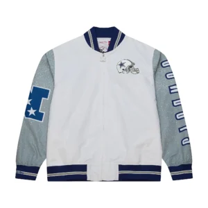 Dallas Cowboys Team Legacy Team Burst Warm Up Varsity Jacket