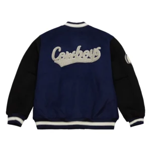 Alternative view of Dallas Cowboys Team Legacy Blue & Black Varsity Jacket