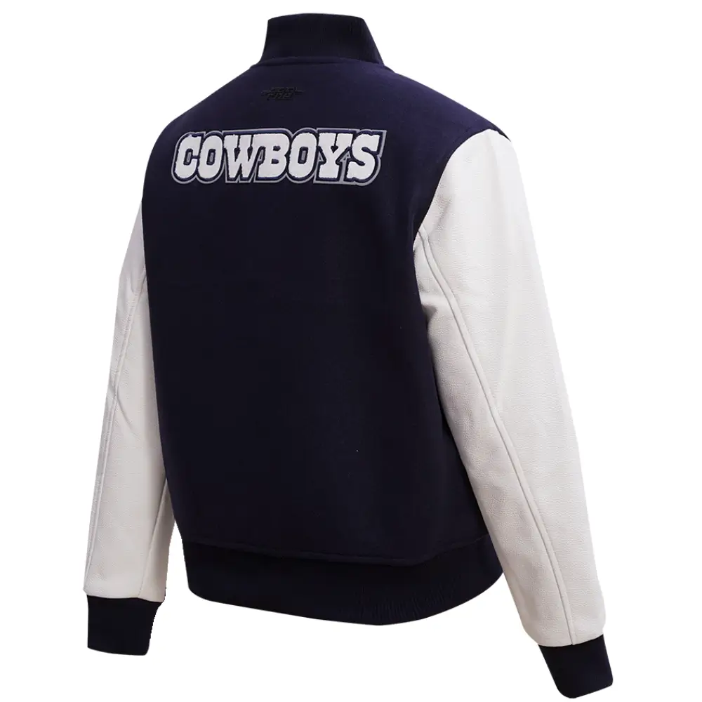 Dallas Cowboys Classic Team Players Wool & Leather Varsity Jacket - Image 4