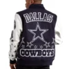 Dallas Cowboys Super Bowl Champions Wool & Faux Leather Varsity Jacket - Image 2