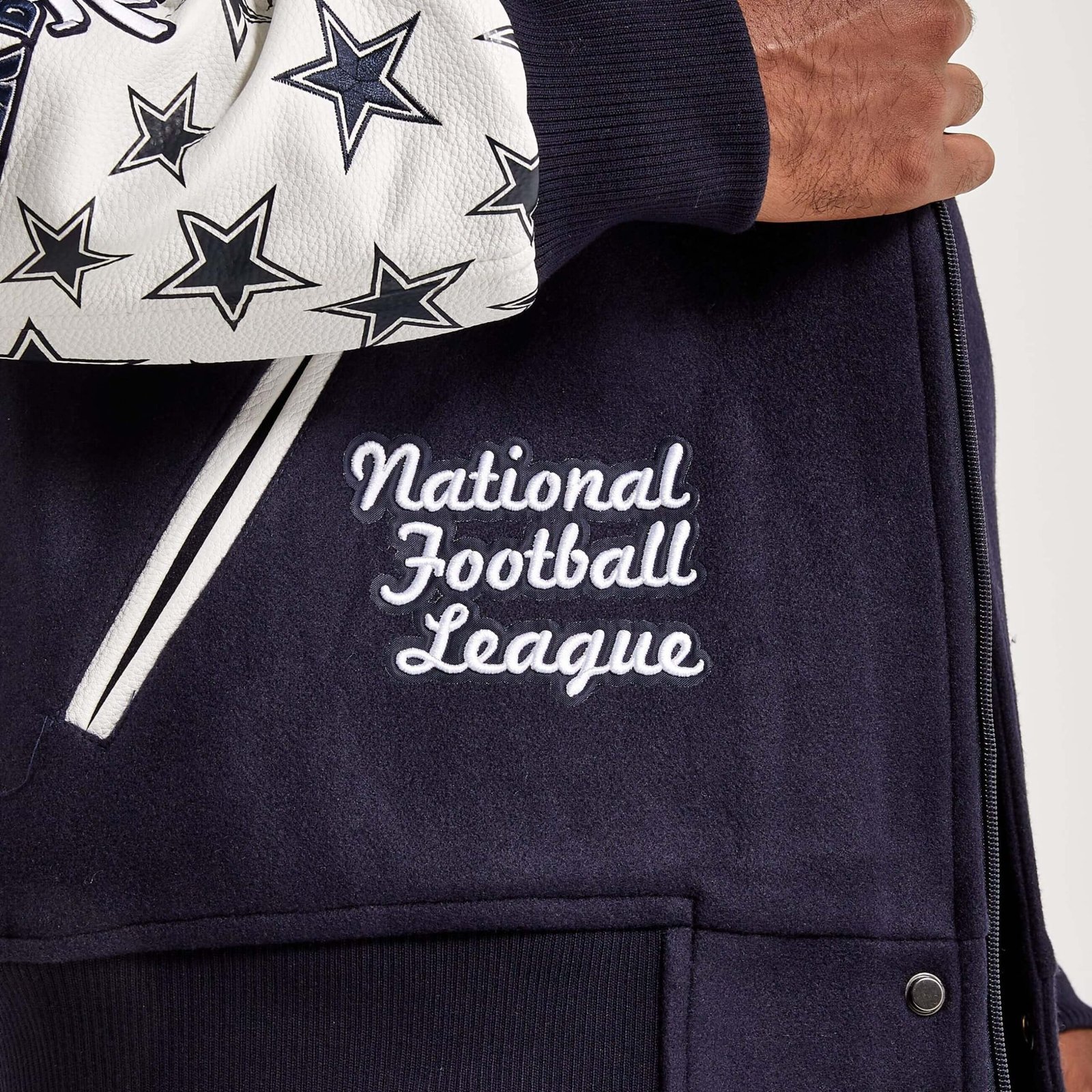 Dallas Cowboys Super Bowl Champions Wool & Faux Leather Varsity Jacket - Image 4