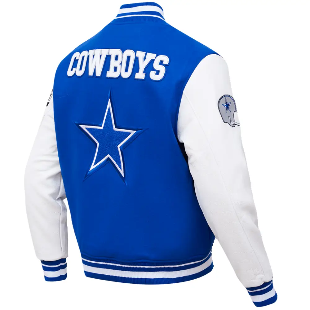 Dallas Cowboys Mashup Wool & Leather Varsity Jacket - Image 3
