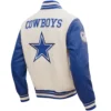 Dallas Cowboys Retro Classic White And Blue Varsity Jacket