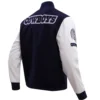 Dallas Cowboys Classic Wool & Leather Varsity Jacket Navy & White - Image 4