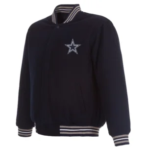 Dallas Cowboys Full Wool One Color Varsity Navy Jacket