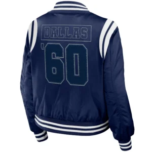 Alternative view of Dallas Cowboys Full Zip Varsity Satin Jacket