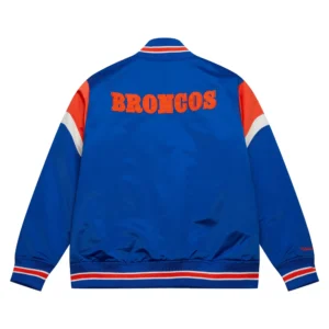 Alternative view of Cooperstown Heavyweight Denver Broncos Blue Varsity Jacket
