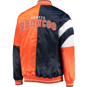 Alternative view of Denver Broncos Classic Leader Rib Satin Varsity Jacket