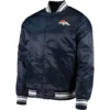 Denver Broncos Locker Room Classic Ribbed Satin Varsity Jacket