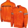 Denver Broncos The Power Forward Football Team Players Orange Varsity Jacket - Image 3